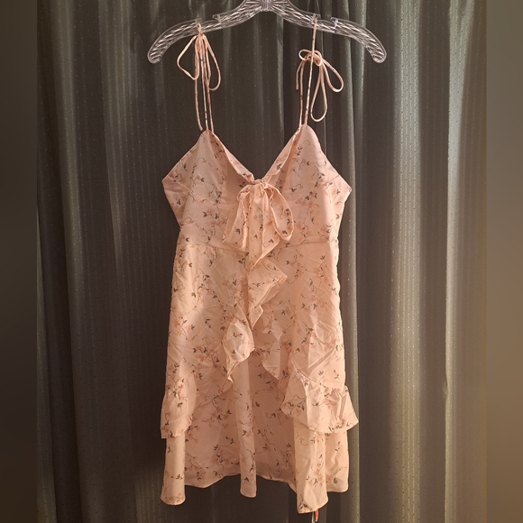 Cider Ruffles Trim Tie Corset Dress - Picture 2 of 3